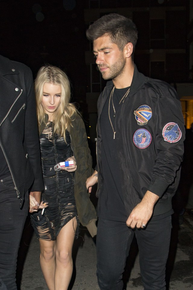 Lottie Moss left Tape night club with a bit of detritus attached to her shoe
