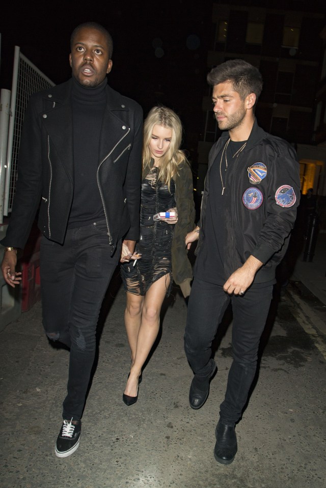 Lottie Moss left Tape night club with a bit of detritus attached to her shoe