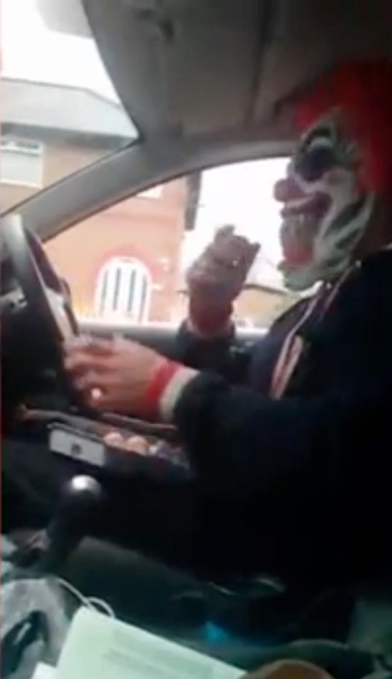 The prankster filmed himself throwing eggs out of his car window