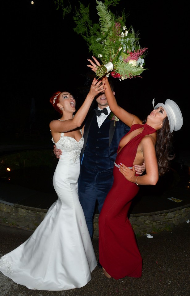 Then came the throwing of the bouquet