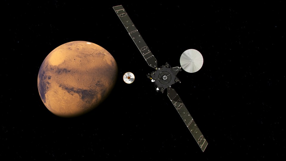 An artist's impression of the ExoMars space probe