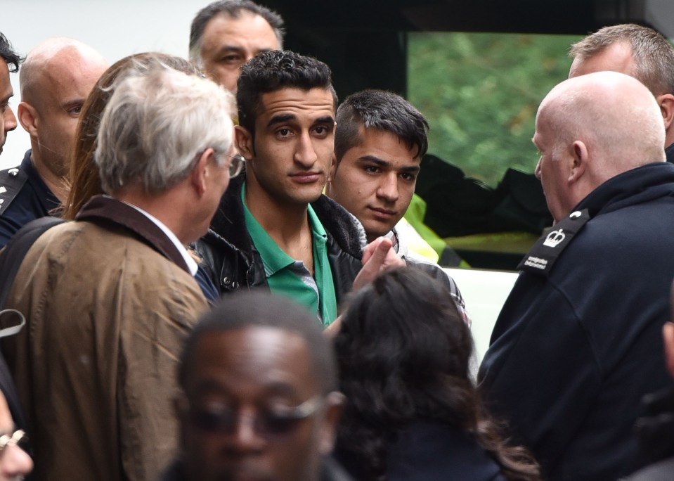 Calais Migrant children from the Jungle arriving at the immigration centre at Lunar House in Croydon
