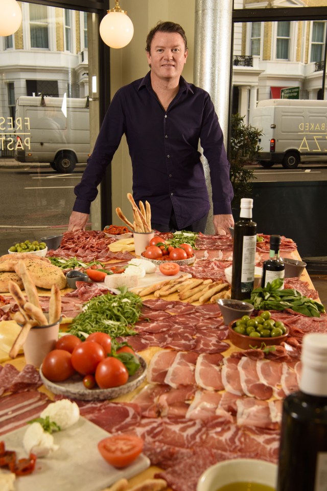 Theo eyes up the masses off meat and cheese 