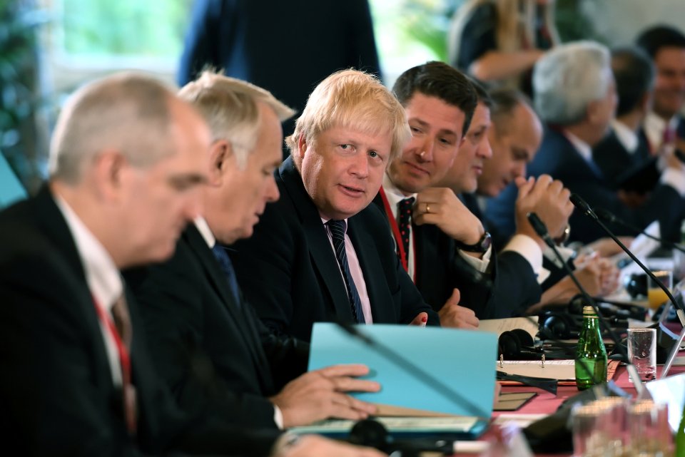 The ex-London Mayor was seen looking over at his colleagues, but to now avail