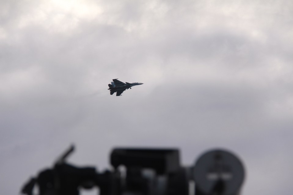 The actions have led the Royal Navy to track the giant flotilla just miles from the British coast