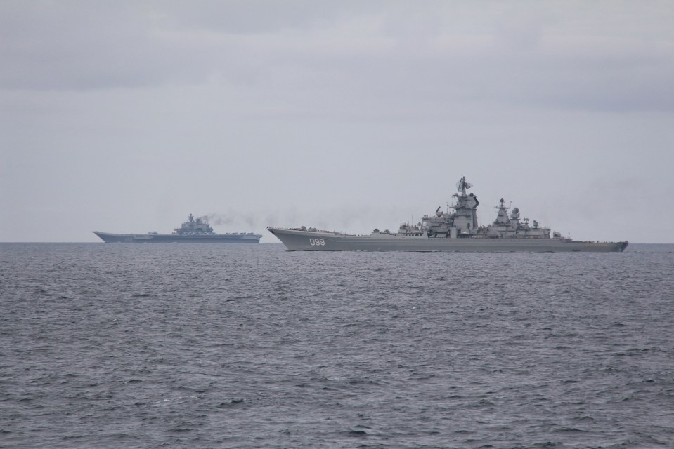 The drills are being observed by both the Royal Navy and a Norwegian vessel as they head down the North Sea
