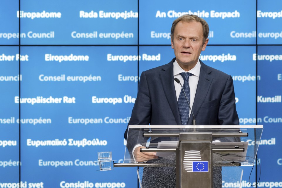 European Council President Donald Tusk said the UK should stay in any way