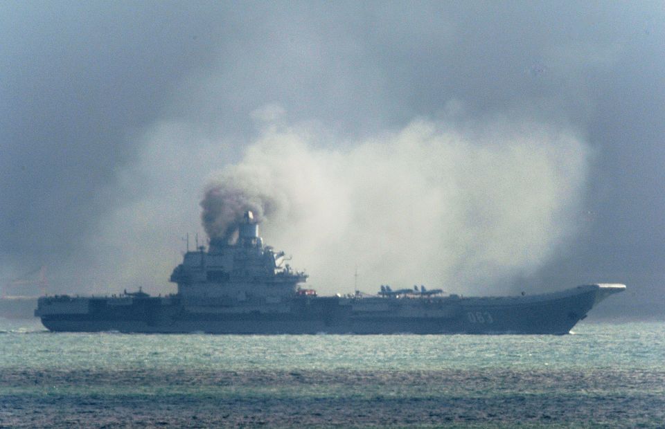 The immense power of the Cold War-era Admiral Kuznetsov was apparent from the shore as it steamed past Dover