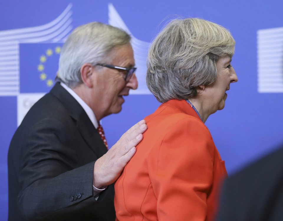 When asked how the speech by Mrs May had gone Mr Juncker shrugged and made a "pffft" noise