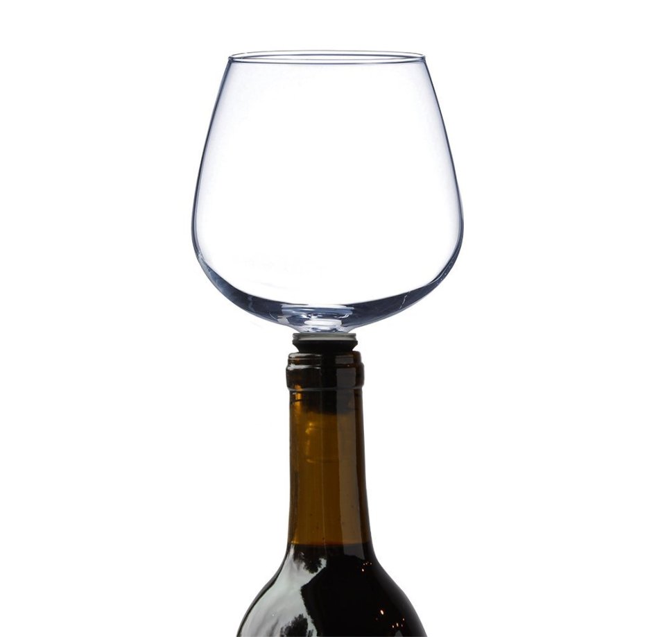 Glass half full ... the Guzzle Glass allows you to swig booze to your hearts content