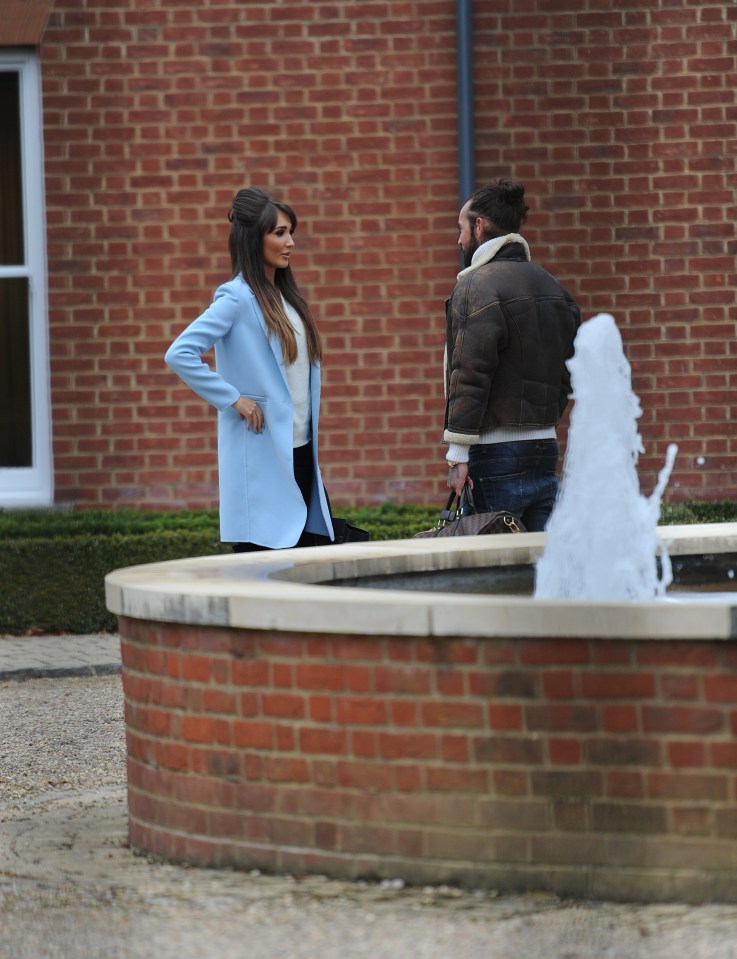 The pair looked intense as they met up to discuss their relationship