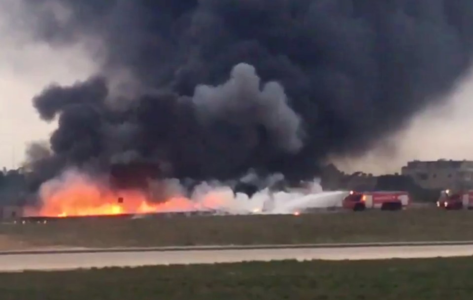 The light aircraft crashed at Malta Airport in the early hours of this morning