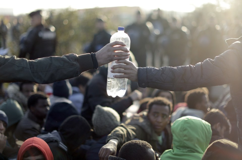 Migrants in the Jungle camp