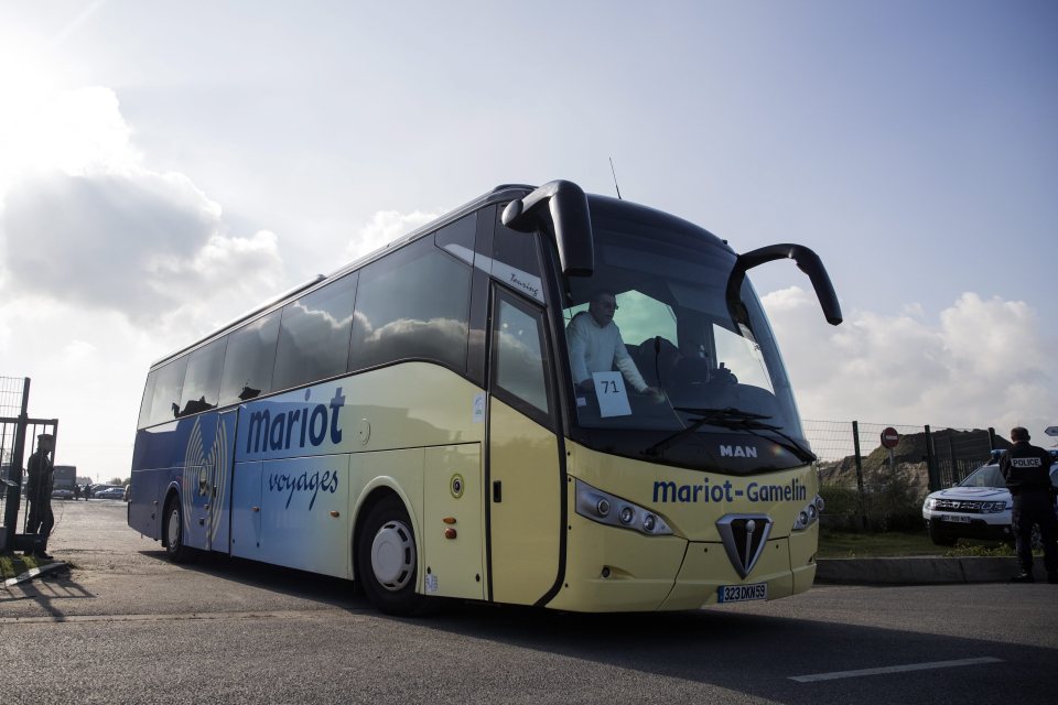 Migrants will be taken across France on buses after registering at a processing centre