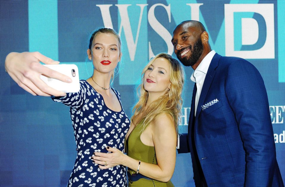 Kate posed for a selfie with Karlie Kloss and Kobe Bryant