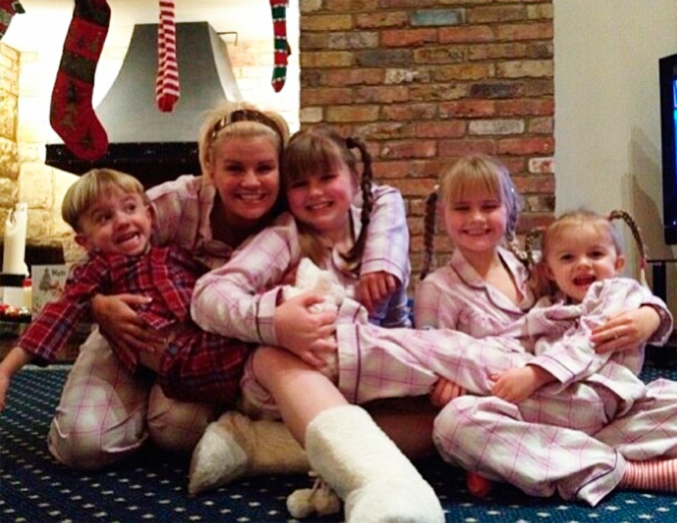 Kerry Katona with four of her children