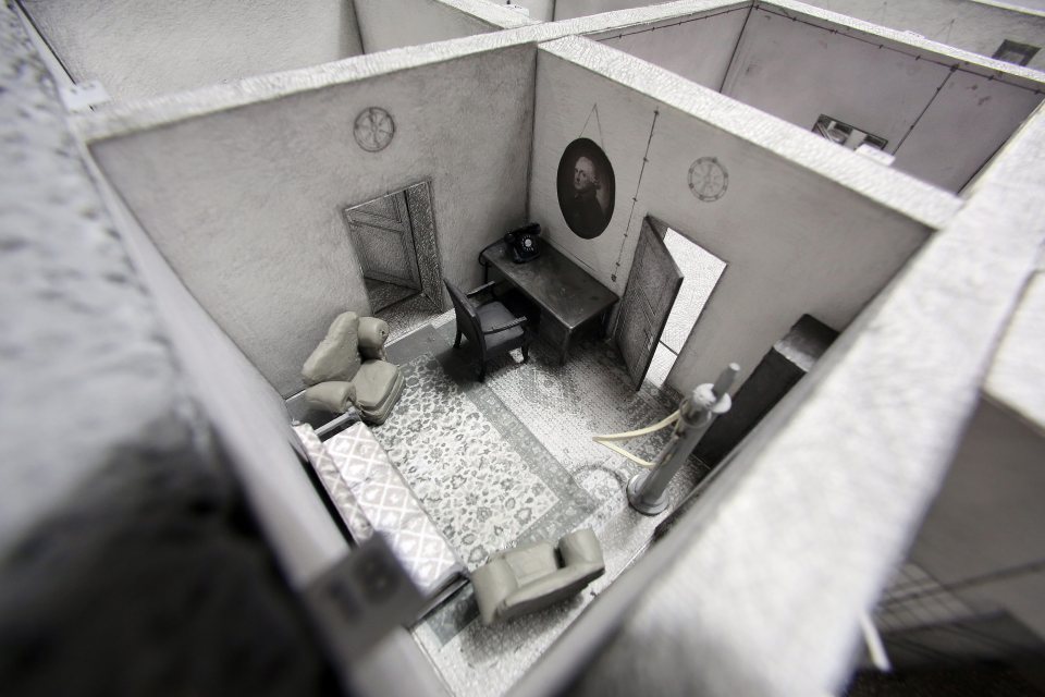 The replica of Hitler's Second World War hideout has gone on display in Berlin