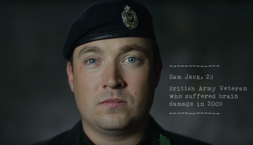 Sam Jack suffered brain damage in 2009 while fighting for his country