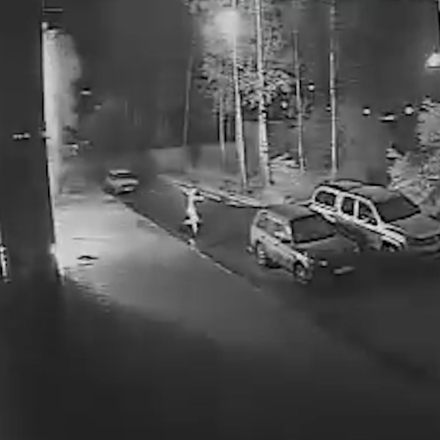 A figure was seen throwing the molotovs at the buiding