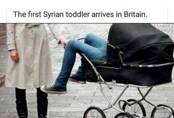 The first Syrian toddler arrives in Britain 
