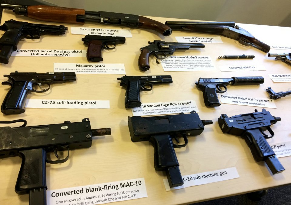 Assault weapons, like the ones used in the Paris massacres, are being smuggled into Britain by criminals gangs and sold on to terrorists, cops warned today