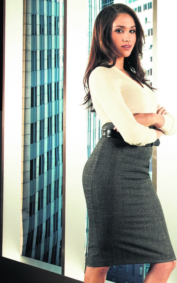 Bringing sexy back ... Meghan as Rachel Zane in hit US series Suits
