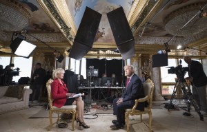 Trump says women might have to travel to other states for abortions, promises to deport 3m immigrants and insists he WILL build wall in first interview as President-elect from his NY bling palace