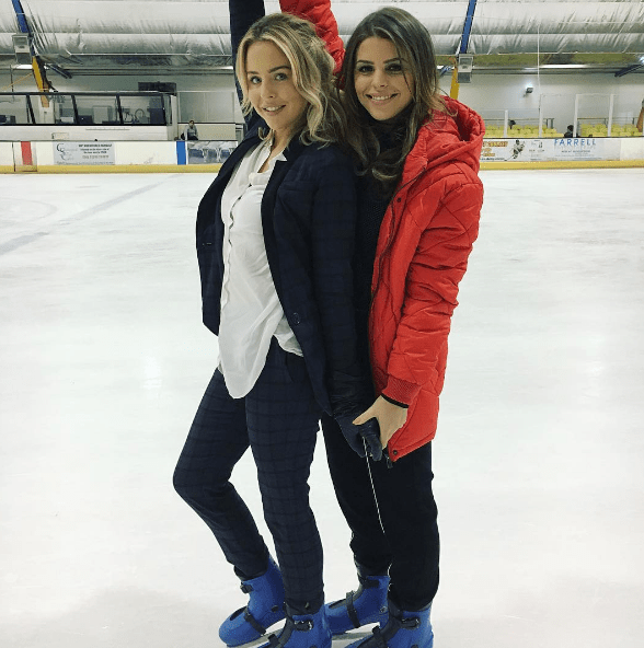 Lydia Bright posed on the ice for an Instagram snap
