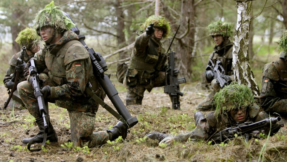 Well trained ....German troops are among the most skilled in the world