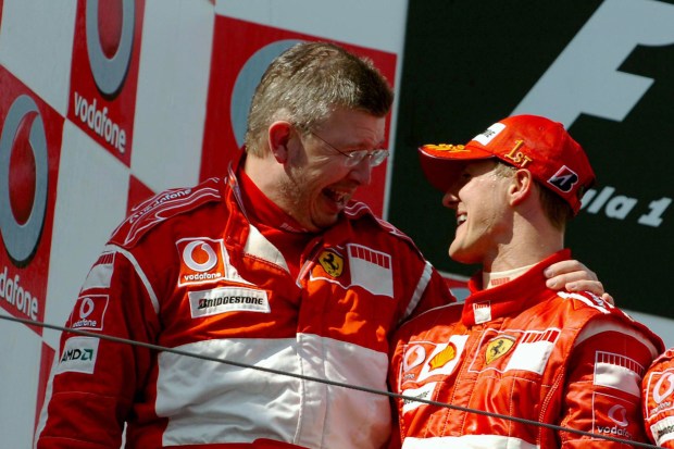 Ross Brawn has said Michael Schumacher is showing 'encouraging signs' in his recovery