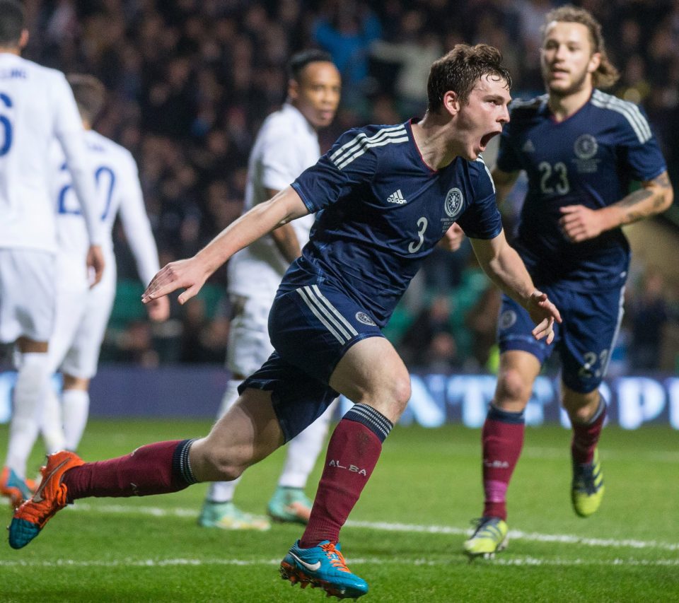 Andrew Robertson gave Scotland brief hope at Celtic Park in 2014