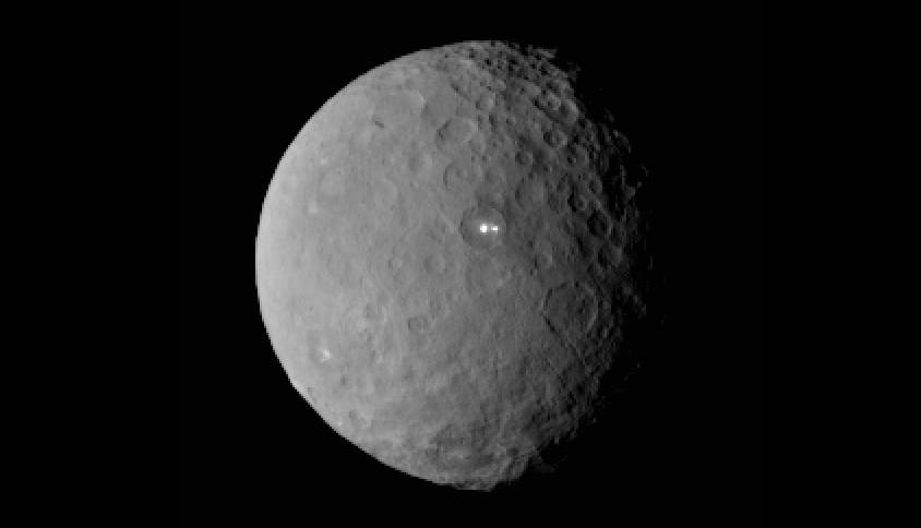  Scientists have found ice water on Ceres poles