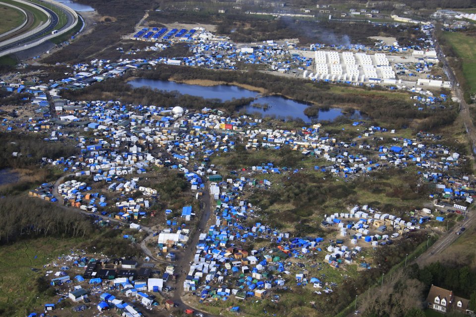  An aerial view of the Jungle which was dismantled earlier this year