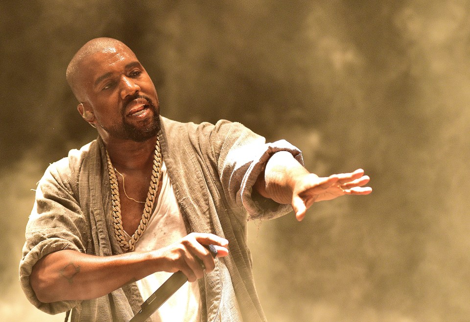 Kanye West performs in Atlanta Georgia in June 2015