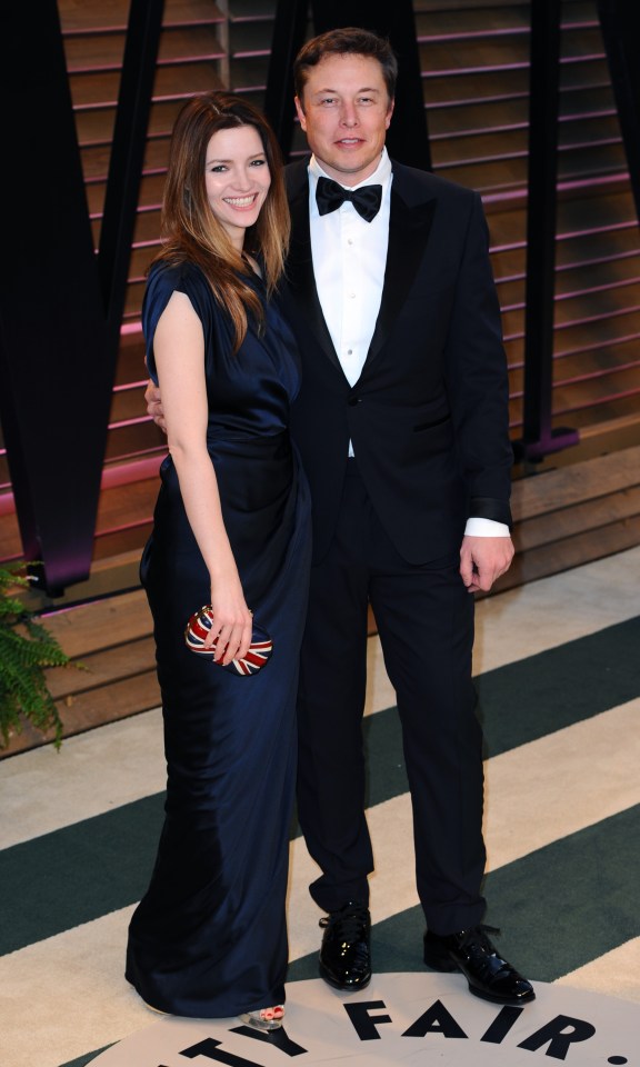 Elon with wife Talulah Riley... who he is separated from
