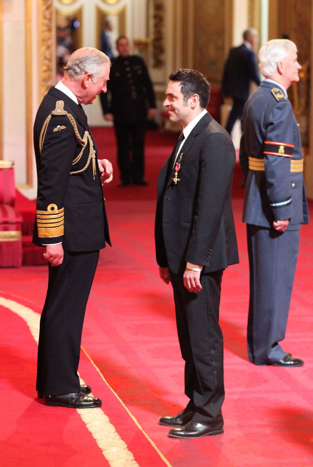 Ronnie O'Sullivan with Prince Charles 
