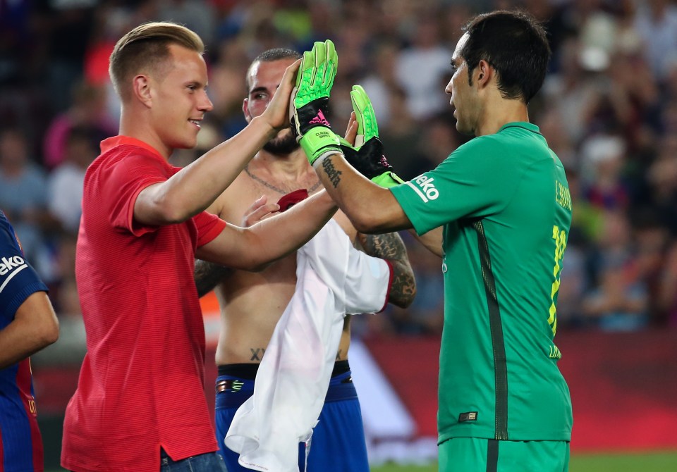 Claudio Bravo and Andre Ter Stegen were rotated as Barcelona's goalkeeper