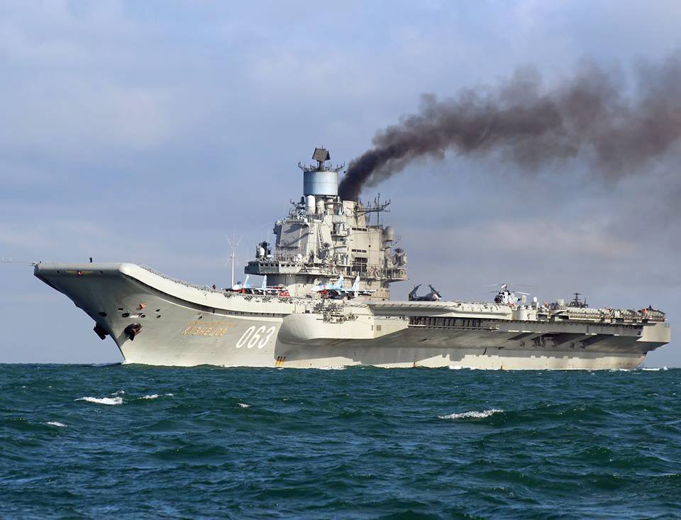The jet took off from the Admiral Kuznetsov, which sparked a stand-off with the Royal Navy after sailing through the Channel last month