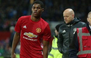 Manchester United ace Marcus Rashford has been hit by growing pains - causing him to cramp up