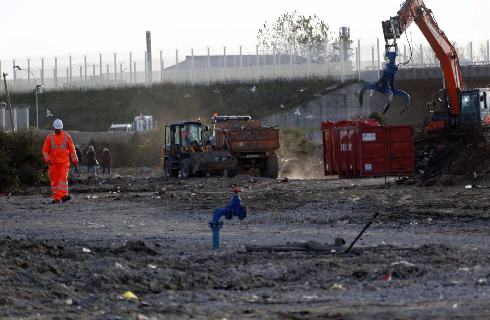The French demolished the Calais camp amid protests from migrants