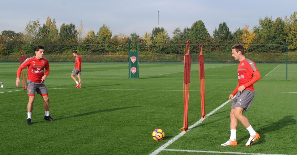 Arsenbal full-backs Nacho Monreal and Hector Bellerin are in contention to face Tottenham on Sunday