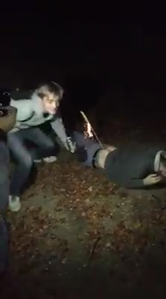 It's thought the stunt was carried out as a dare for £10