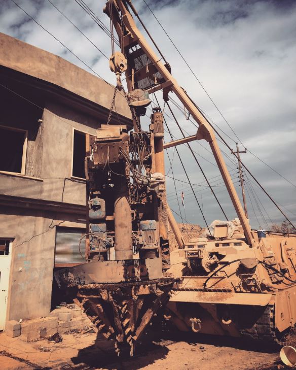 Like something out of Mad Max, this mean machine can carve out huge tunnels