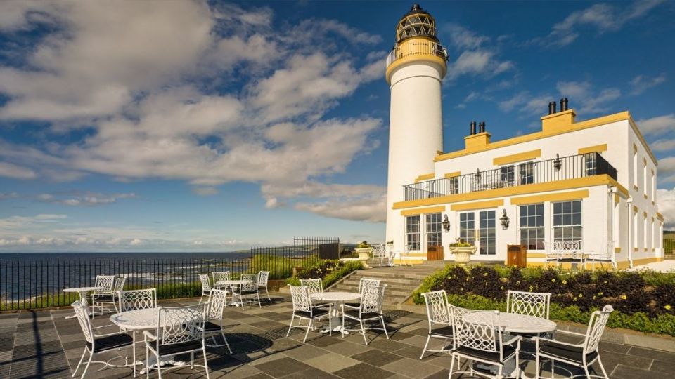 Turnberry Lighthouse has breathtaking views across the Firth of Clyde in Scotland