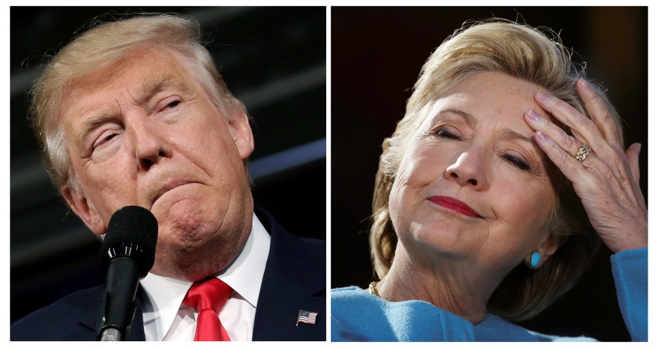 US presidential candidates Donald Trump and Hillary Clinton