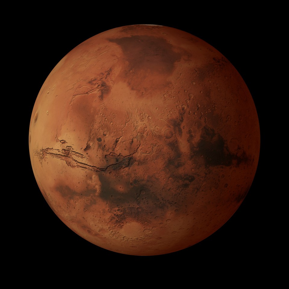The photo was taken by NASA's Curiosity Rover, which is currently exploring craters on Mars