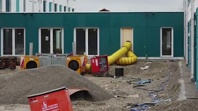 A wall has been built in Munich after locals complained of incoming migrants