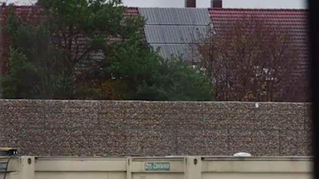 A wall has been built in Munich after locals complained of incoming migrants