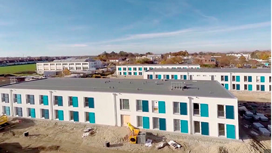 A wall has been built in Munich after locals complained of incoming migrants