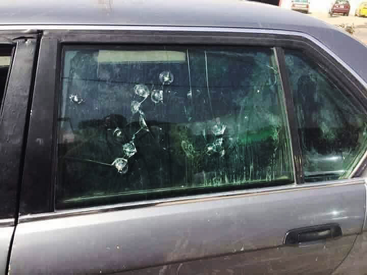The Beamer was left covered in battle scars from its ordeal
